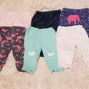 BUNDLE 6 pants ! 3-6 and 6 mo